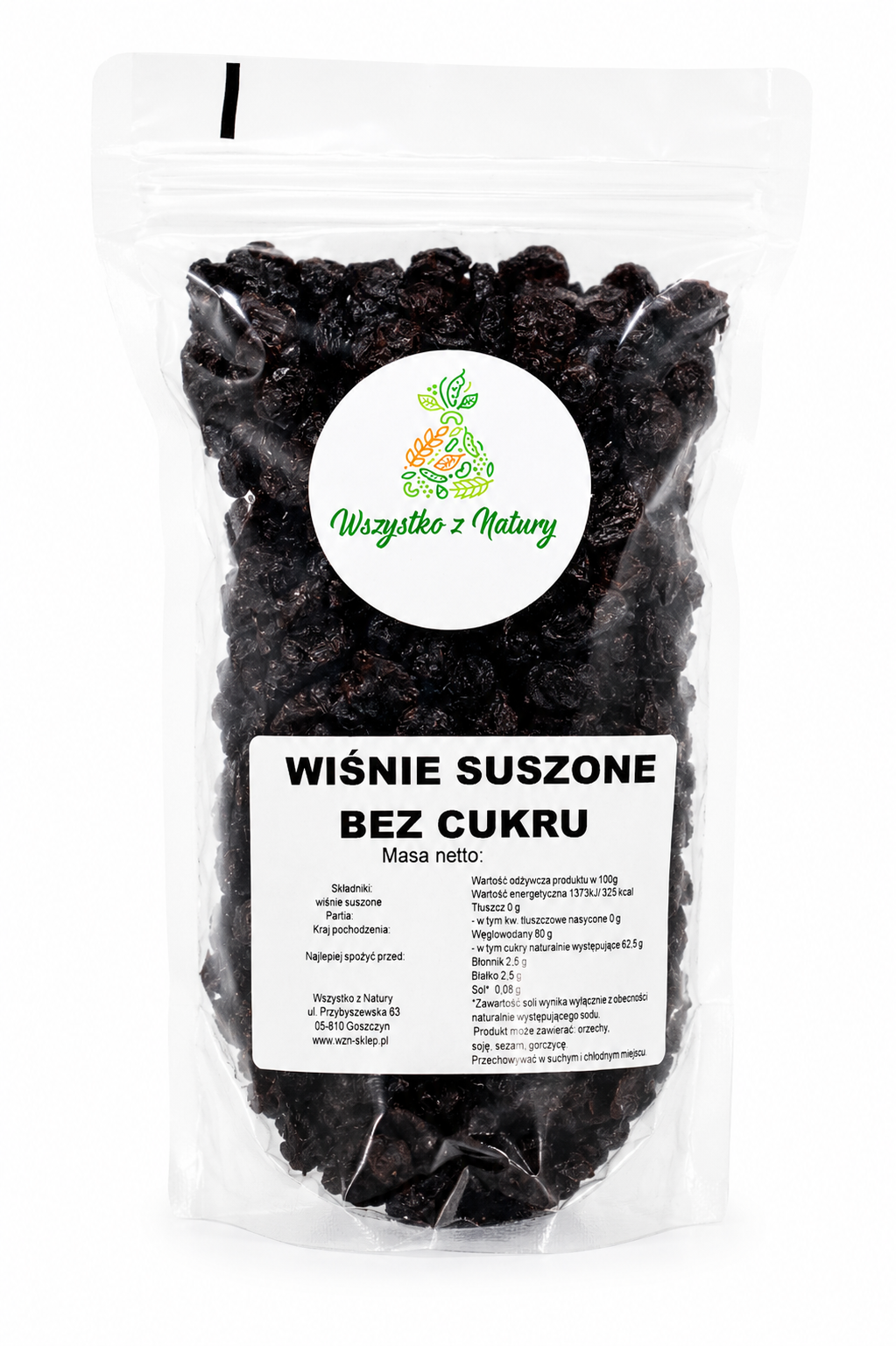 Wiśnie suszone bez cukru
